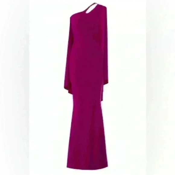 Chiara Boni Dresses & Skirts - Chiara Boni La Petite Robe Stretch Purple Fuschia Back Drape Gown Size 2